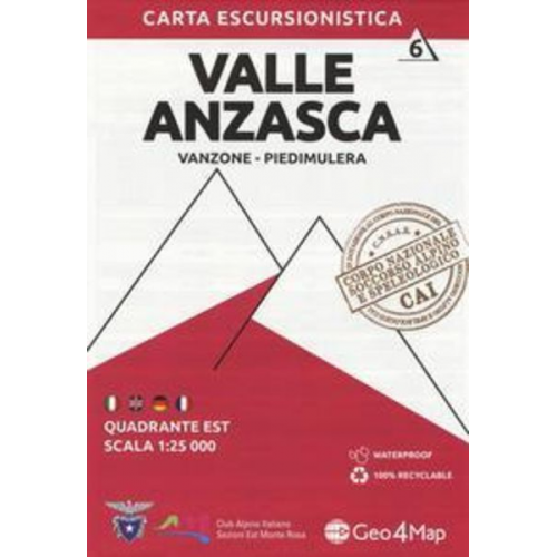 Valle Anzasca Est 1 : 25000