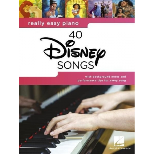 Hal Leonard Publishing Corporation (COR) - Really Easy Piano: 40 Disney Songs - Songbook with Lyrics