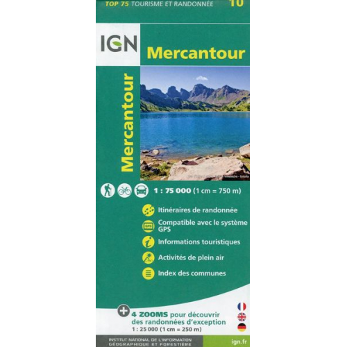 TOP75010 - IGN 75 000 Touristische Wanderkarte 10 Mercantour