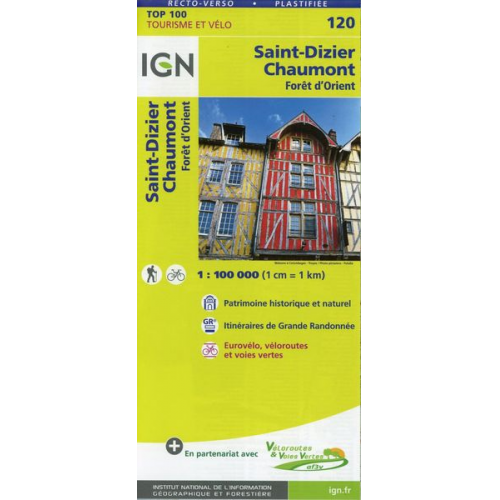 IGN 1 : 100 000 Saint-Dizier - Chaumont