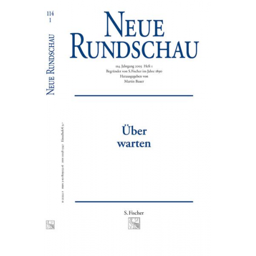 Samuel Fischer - Neue Rundschau 2003/1