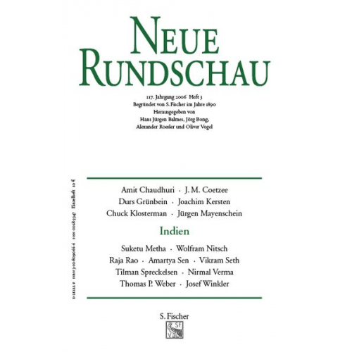 Samuel Fischer Hans J. Balmes Jörg Bong Helmut Mayer - Neue Rundschau 2006/3