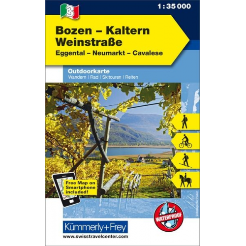 KuF Italien Outdoorkarte 3 Bozen-Kaltern Weinstraße