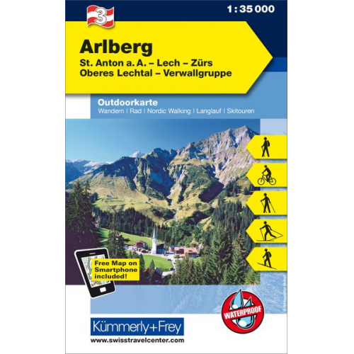 KuF Österreich Outdoorkarte 03 Arlberg 1 : 35 000