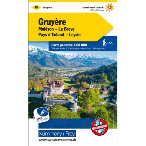 KuF Schweiz Wanderkarte 16 Gruyère - Moléson