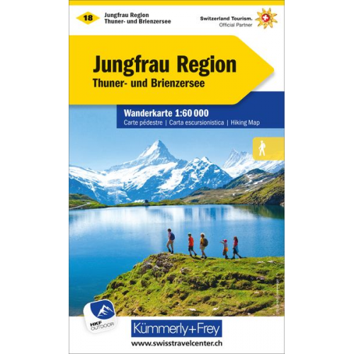 KuF Schweiz Wanderkarte 18 Jungfrau Region 1 : 60 000