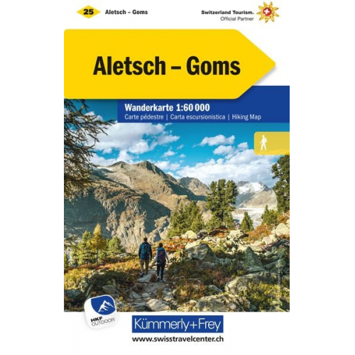 Aletsch - Goms Nr. 25 Wanderkarte 1:60 000