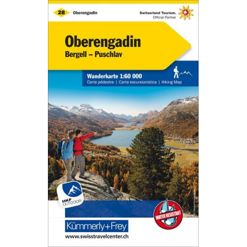 Kümmerly+Frey Wanderkarte 28 Oberengadin 1:60.000