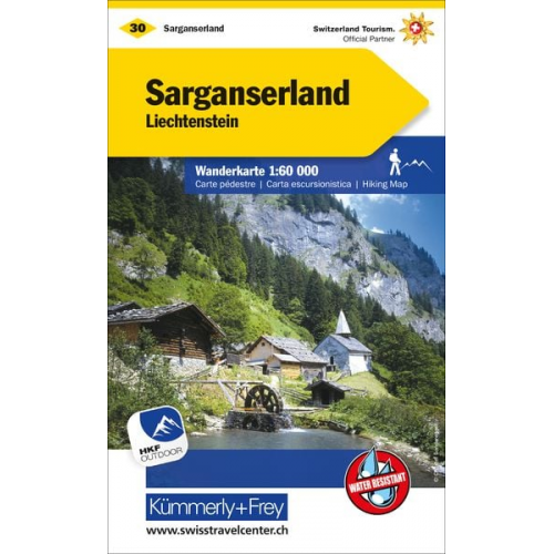 KuF Schweiz Wanderkarte 30 Sarganserland, Liechtenstein