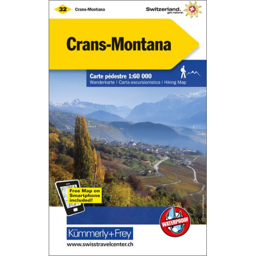 KuF Schweiz Wanderkarte 32 Crans-Montana