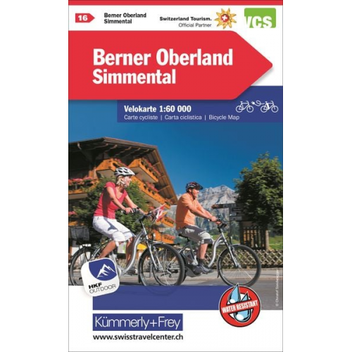 Kümmerly+Frey Velokarte 16 Berner Oberland, Simmental 1:60.000