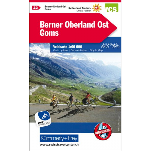 Radwanderkarte Berner Oberland Ost - Goms mit Ortsindex (22)