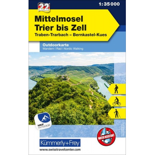 Mittelmosel - Trier bis Zell 1 : 35.000 Outdoorkarte 22