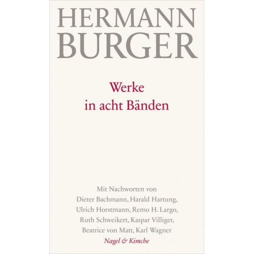 Hermann Burger - Werke in acht Bänden
