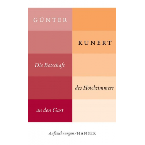 Günter Kunert - Die Botschaft des Hotelzimmers an den Gast