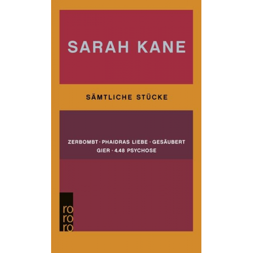 Sarah Kane - Sämtliche Stücke