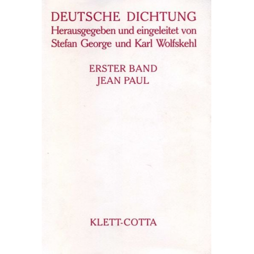 Jean Paul - Deutsche Dichtung Band 1 (Deutsche Dichtung, Bd. 1)