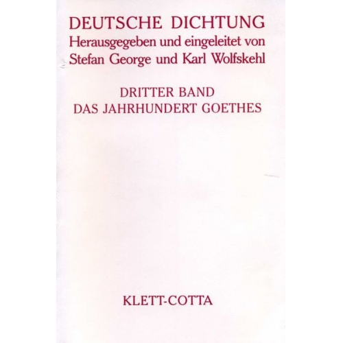 Deutsche Dichtung Band 3 (Deutsche Dichtung, Bd. 3)