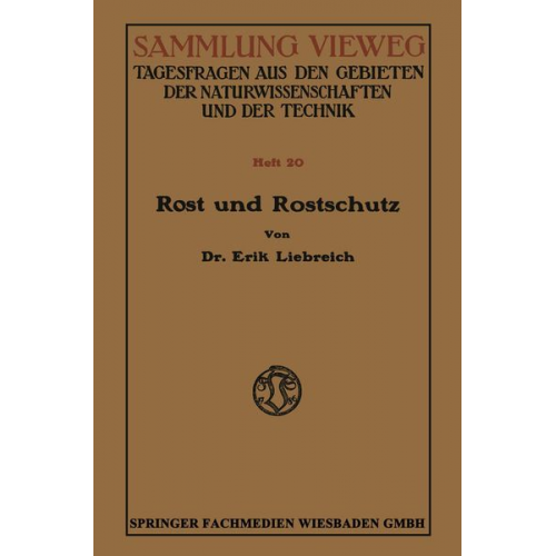 Erik Liebreich-Landolt - Rost und Rostschutz