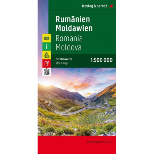 Rumänien - Moldawien, Straßenkarte 1:500.000, freytag & berndt