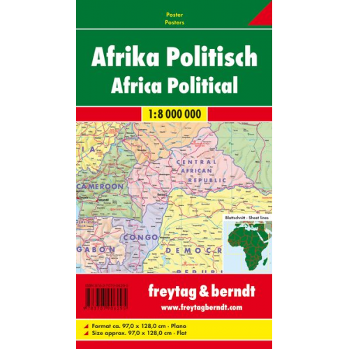 FuB Afrika physisch-politisch 1 : 8 000 000 Planokarte