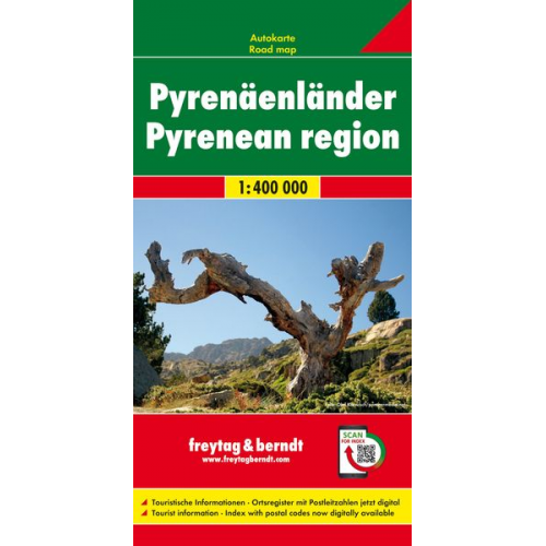 Freytag-Berndt und Artaria KG - Pyrenäenländer 1 : 400 000. Autokarte