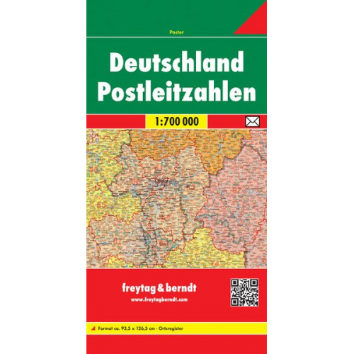 Deutschland 1 : 700 000. Postleitzahlenkarte