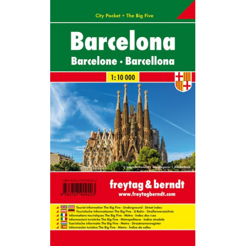 Barcelona, Stadtplan 1:10 000, City Pocket + The Big Five