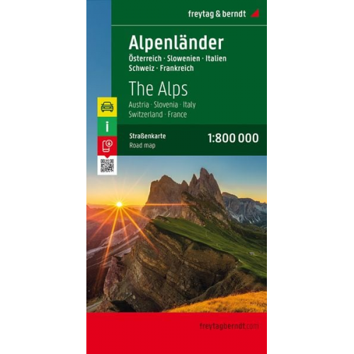 Alpenländer 1 : 800 000. Autokarte