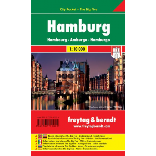 Freytag-Berndt und Artaria KG - Hamburg 1 : 10 000 City Pocket