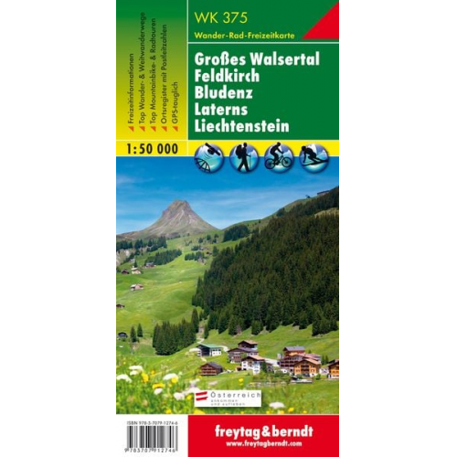 Großes Walsertal - Feldkirch - Bludenz - Laterns - Liechtenstein 1 : 50 000. WK 375