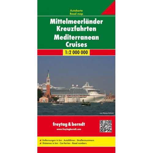 Mittelmeerländer Kreuzfahrten. Autokarte 1 : 2.000.000