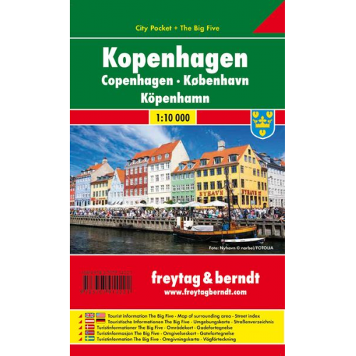 Kopenhagen, City Pocket, Stadtplan 1:10.000