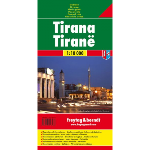 Tirana 1 : 10 000 Stadtplan