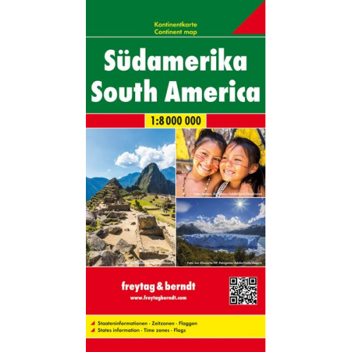 Südamerika, Kontinentkarte 1:8 000 000