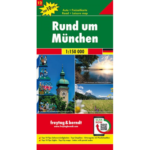 Rund um München, Autokarte 1:150.000, Top 10 Tips, Blatt 12