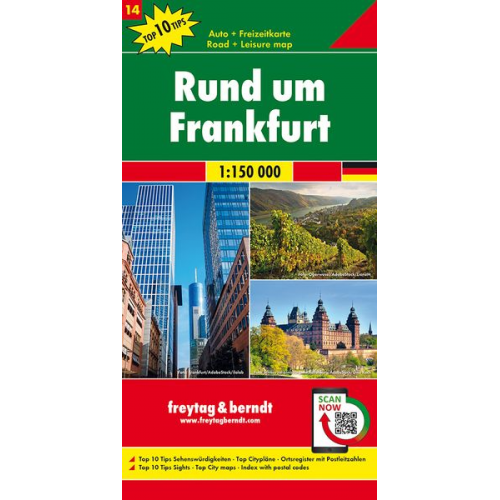 Rund um Frankfurt, Autokarte 1:150.000, Top 10 Tips, Blatt 14