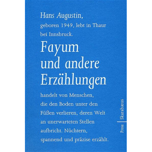 Hans Augustin - Fayum und andere Erzählungen