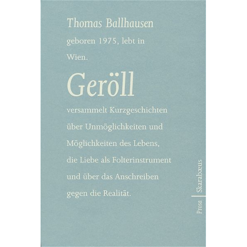 Thomas Ballhausen - Geröll