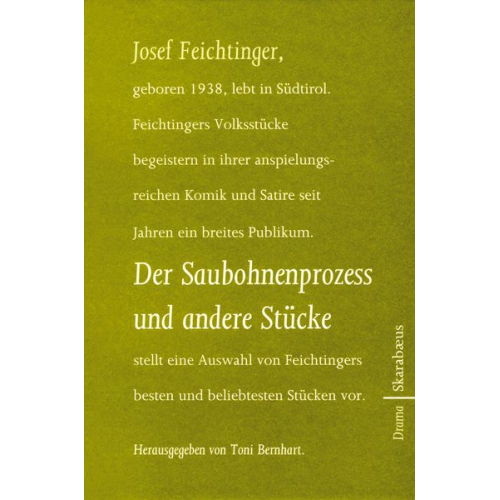 Josef Feichtinger - Der Saubohnenprozess und andere Stücke