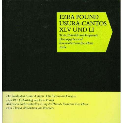 Ezra Pound - Usura Cantos XLV und LI