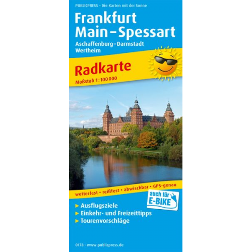 Frankfurt - Main - Spessart, Aschaffenburg - Darmstadt, Wertheim 1:100 000