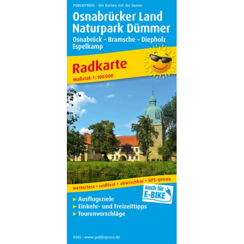 Osnabrücker Land - Naturpark Dümmer, Osnabrück - Bramsche - Diepholz - Espelkamp 1:100 000