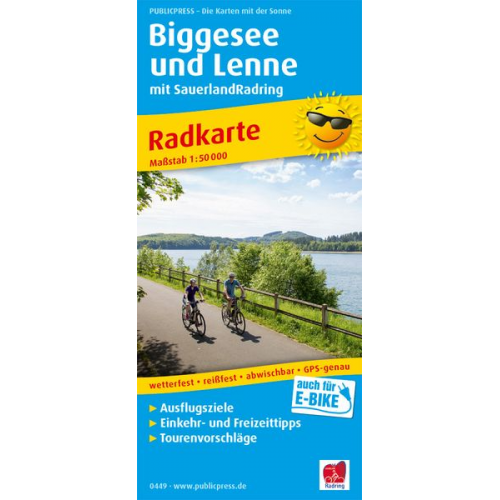 Biggesee und Lenne mit SauerlandRadring 1:50 000