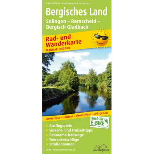 Bergisches Land, Solingen - Remscheid - Bergisch Gladbach 1:50 000