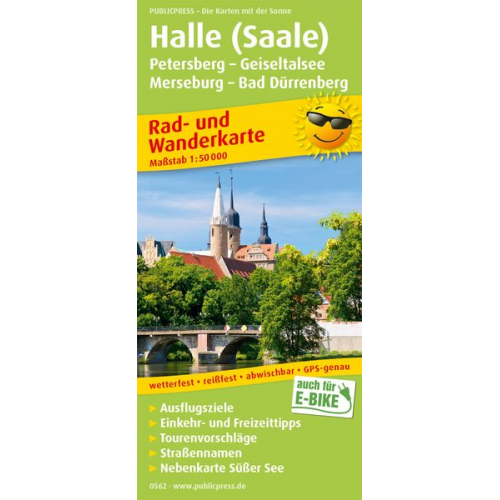 Halle (Saale) - Petersberg - Geiseltalsee - Merseburg - Bad Dürrenberg 1:50 000