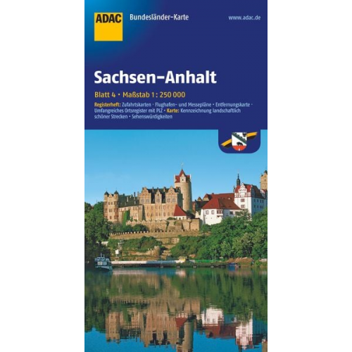 ADAC BundesländerKarte Deutschland Blatt 4 Sachsen-Anhalt 1:250 000