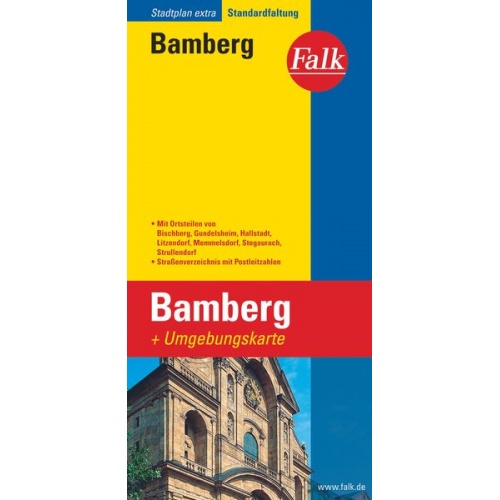 Falk Stadtplan Extra Standardfaltung Bamberg