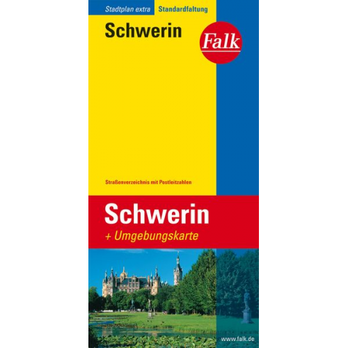 Falk Stadtplan Extra Standardfaltung Schwerin