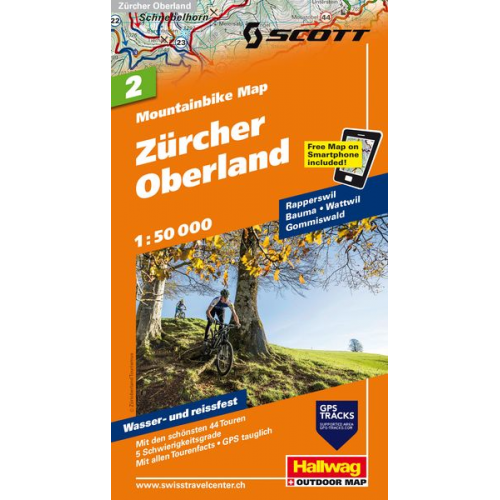 MTB-Karte 02 Zürcher Oberland 1:50.000